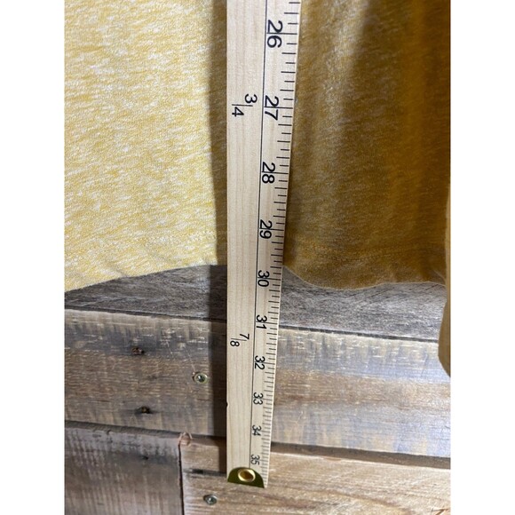 AVA & VIV Women's Yellow 3X V-Neck Short Sleeve Top Cotton Blend - Picture 10 of 10